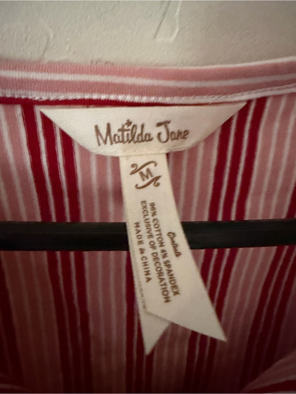 Matilda Jane Heart to Heart McIntosh Red Striped Knit Dress with Pockets - Picture 4 of 7